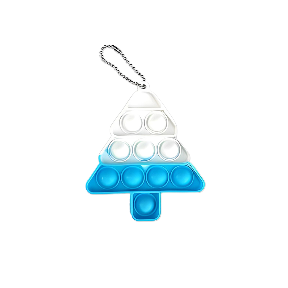 Christmas Tree Toy Keychain Blue