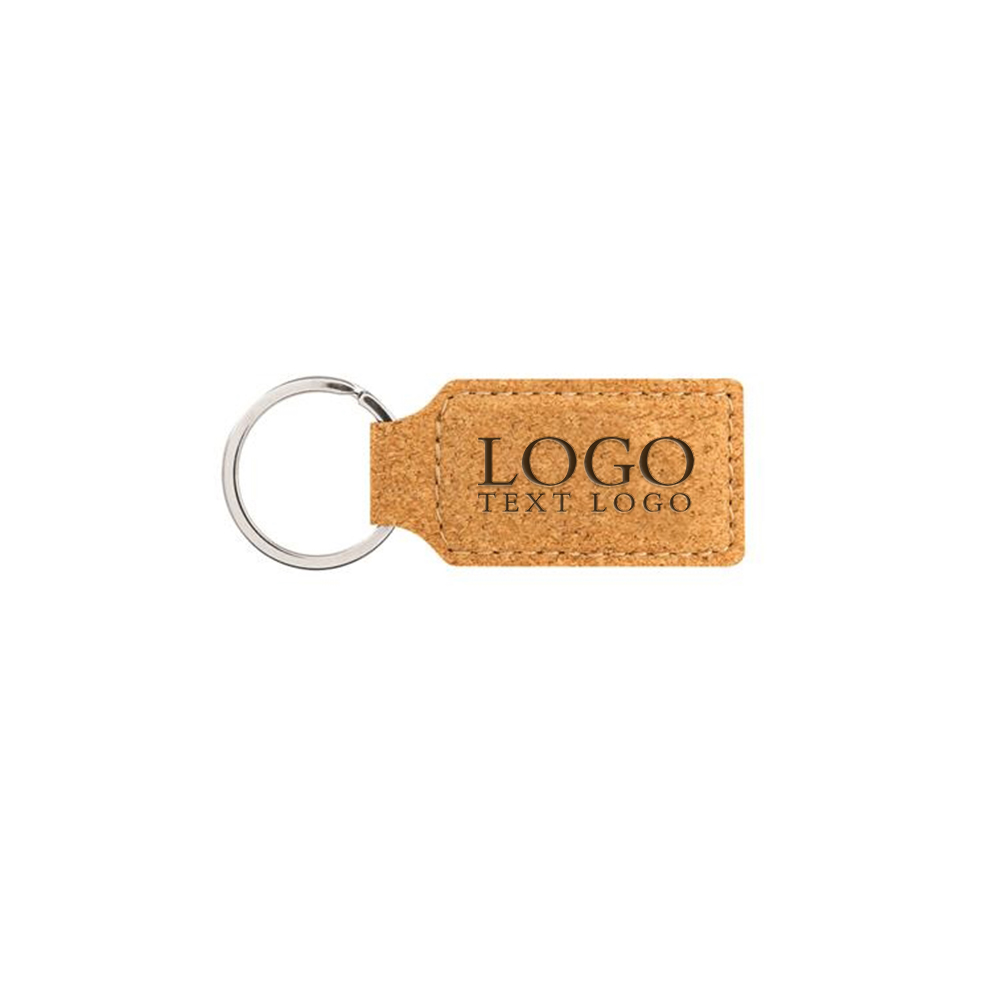 Cork Rectangle Keychain Cork With Logo