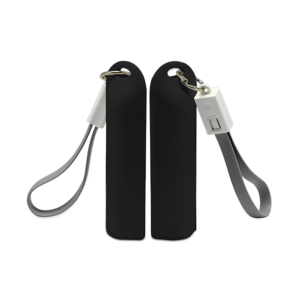 2000mA Key Chain Power Bank Black