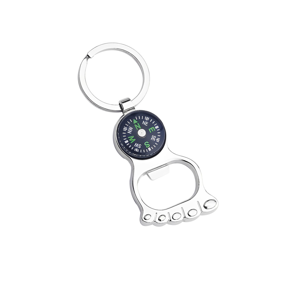 Bottle Opener Keychain with Compass-Front