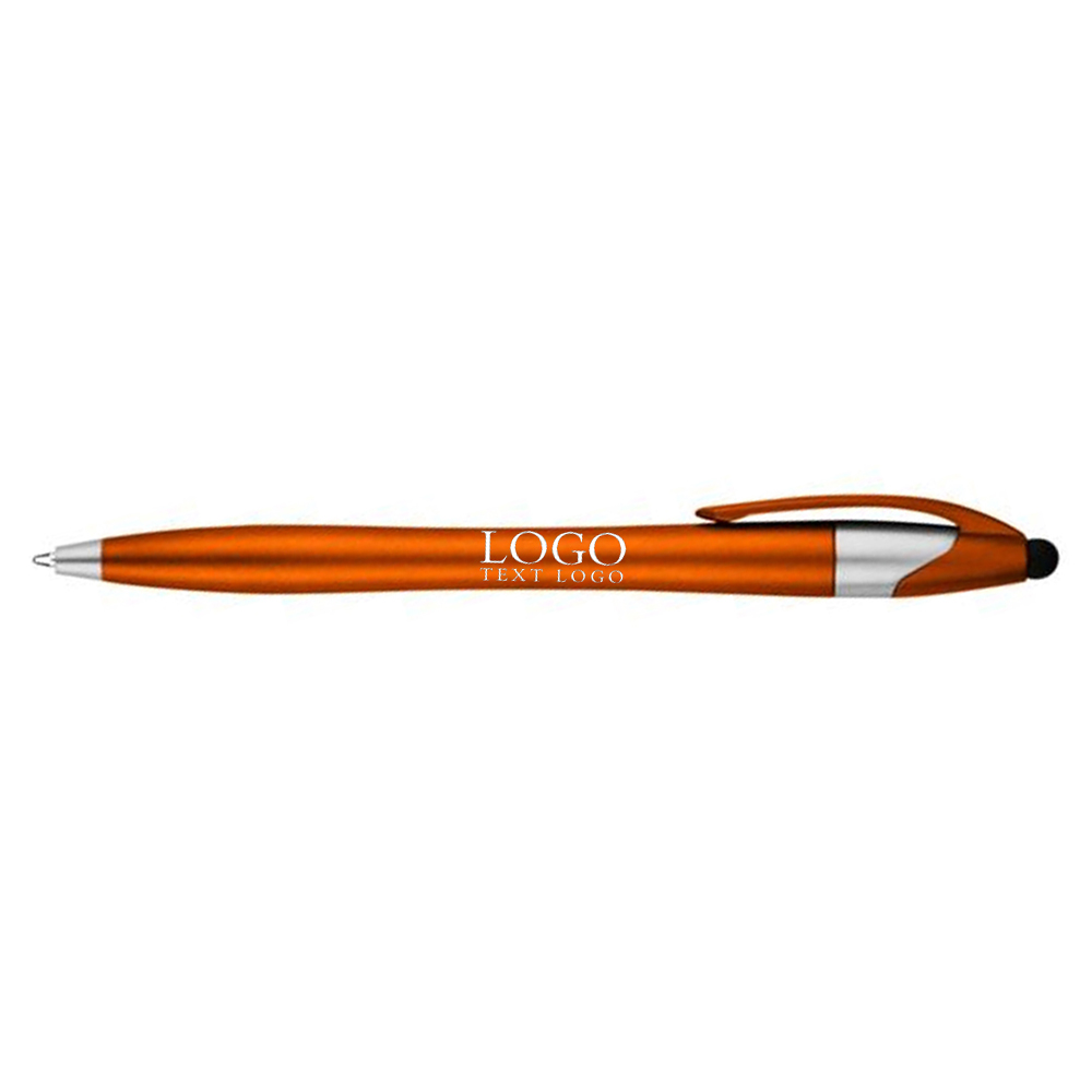 Branded Dart Malibu Stylus Pen Orange With Logo