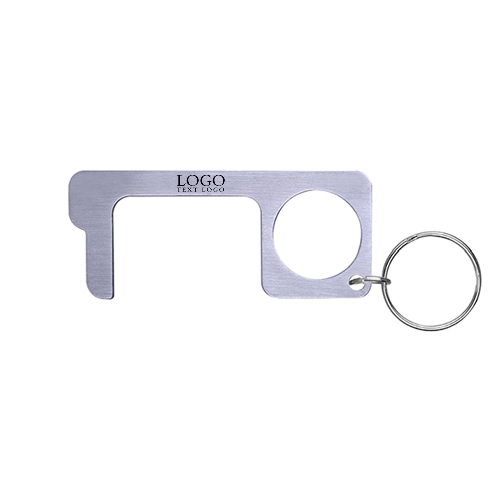 PPE Stainless Steel Door Opener Closer No-Touch With Key Chain With Logo