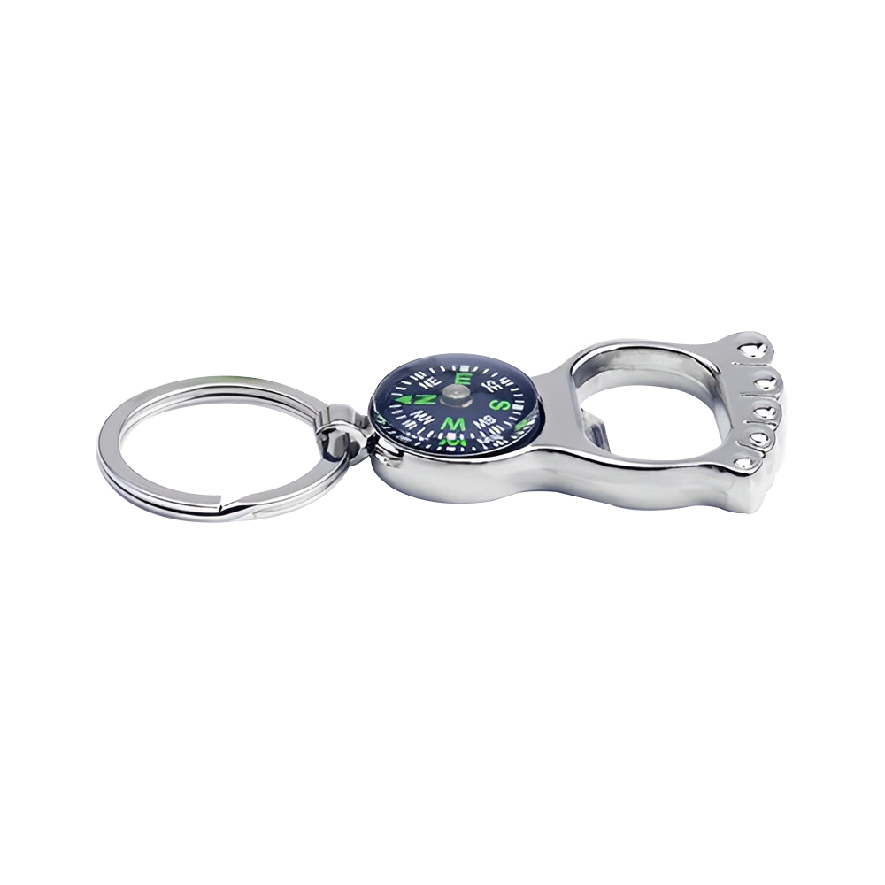 Bottle Opener Keychain with Compass-Side