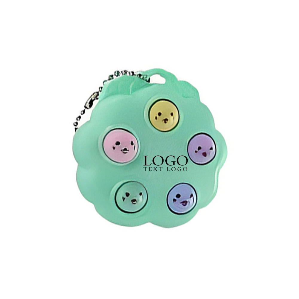 Pop Bubble Keychain Toy Pendant Logo Green