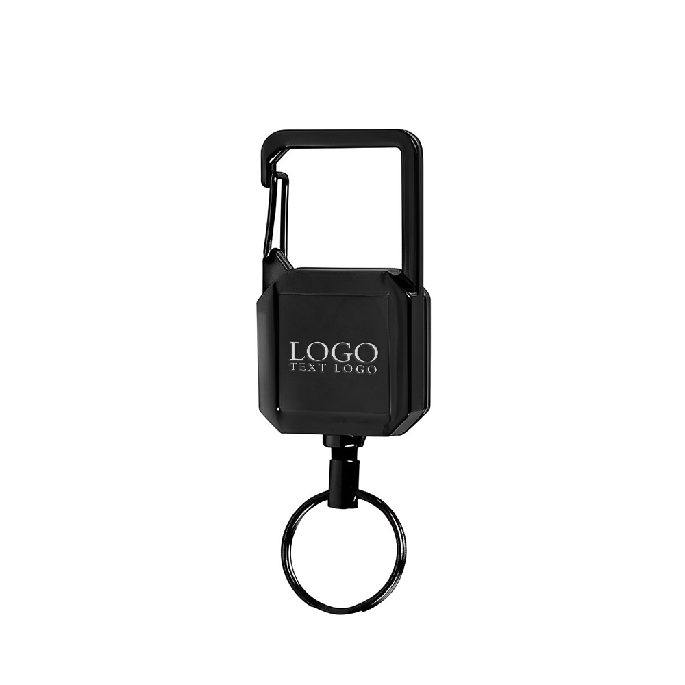 Carabiner Keychain Black With Logo
