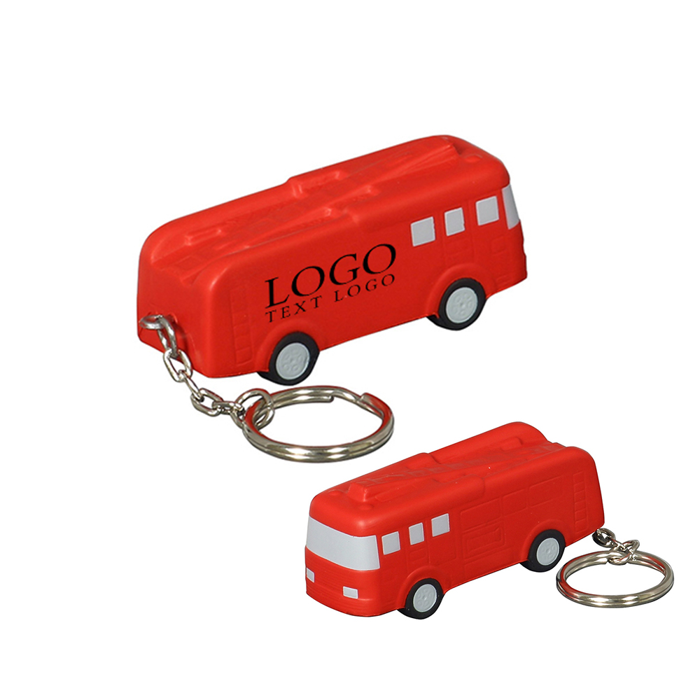 Fire Truck Stress Reliever Key Chain With Logo-Group
