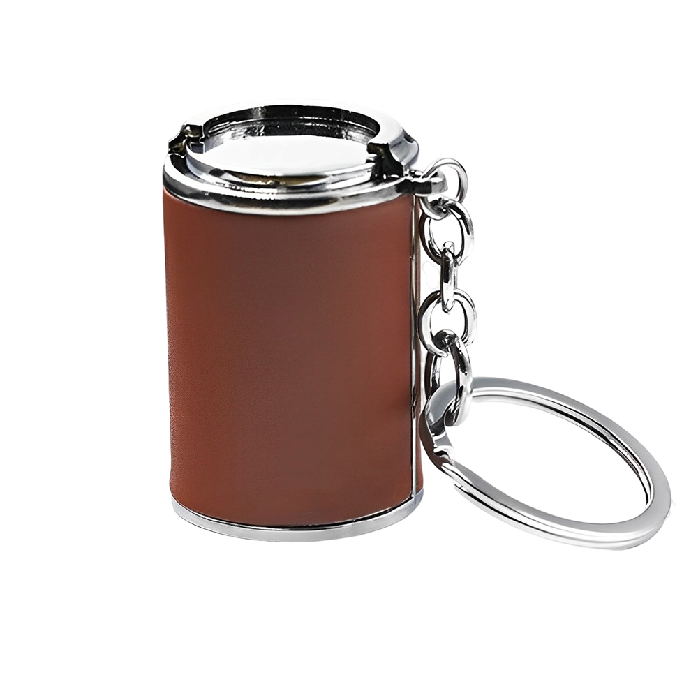 Marketing Metal Money Box with Key Chain Brown