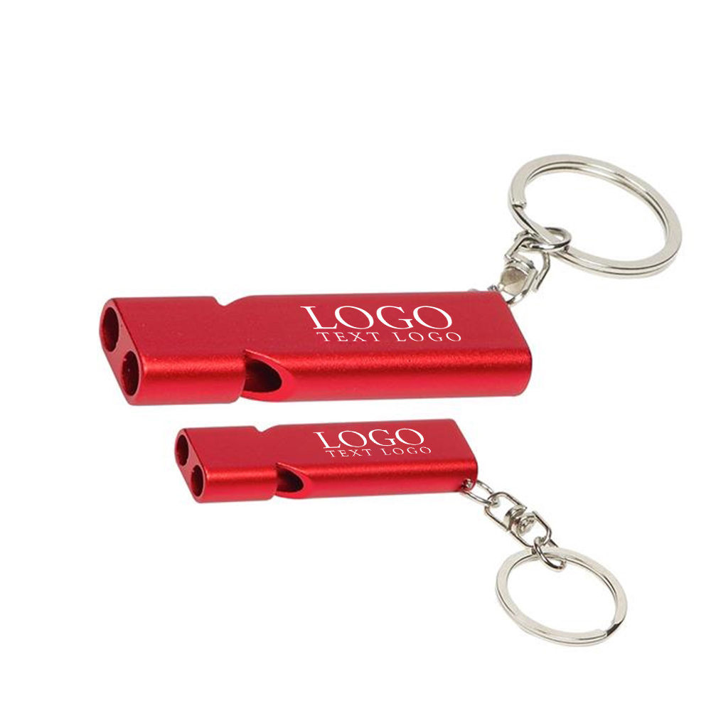 Red Quick-Alert Safety Whistle With Logo