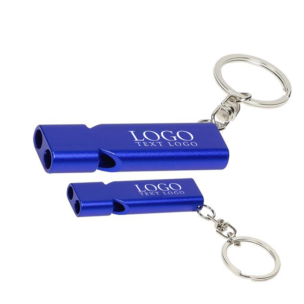 Blue Quick-Alert Safety Whistle With Logo