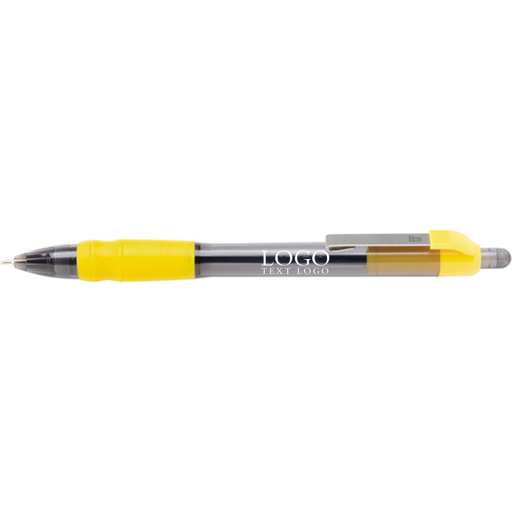 Marketing MaxGlide Tropical Click Pens Lemon Yellow With Logo