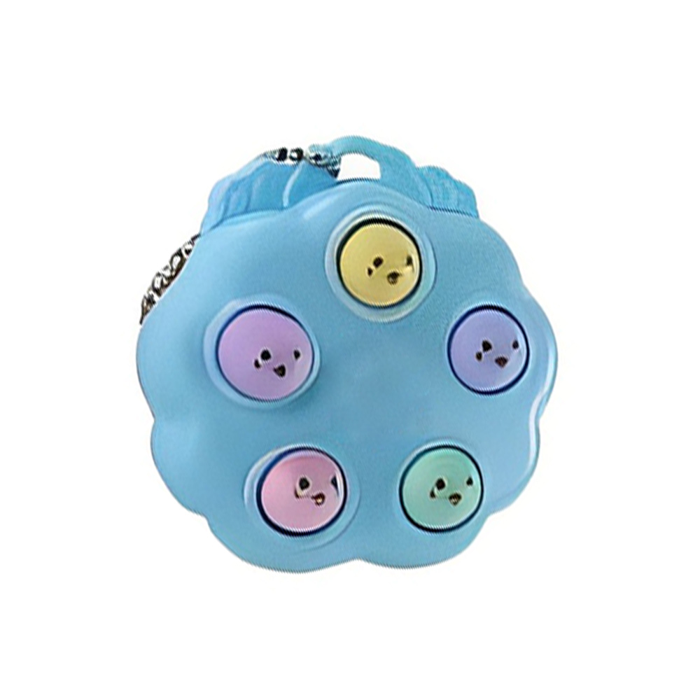 Pop Bubble Keychain Toy Pendant Blue