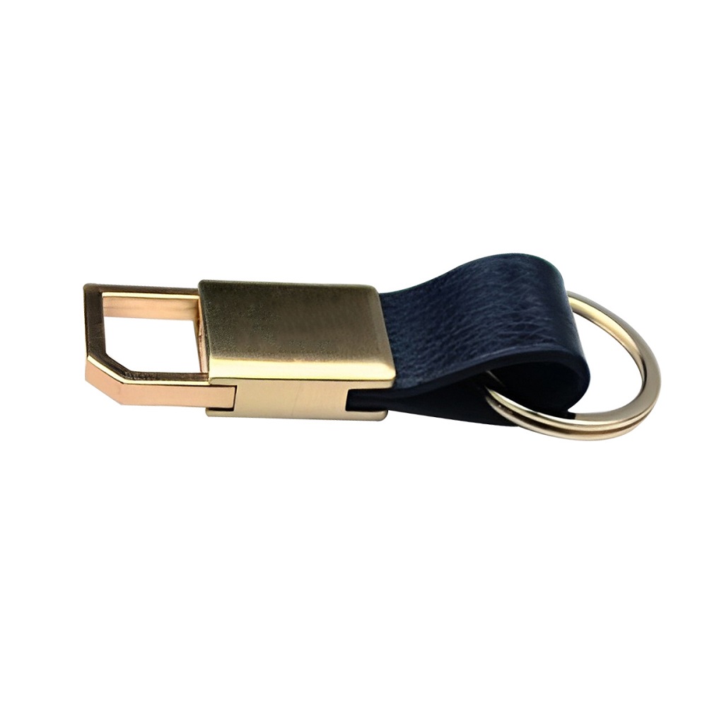 Gold High End Taste Genuine Leather Keychains