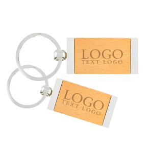 Custom Sterling Silver Plated Bamboo Keyring