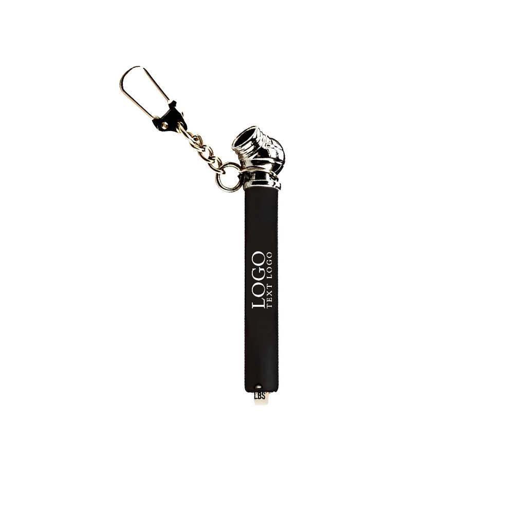Aluminum Mini Tire Gauge With Key Chain Black With Logo