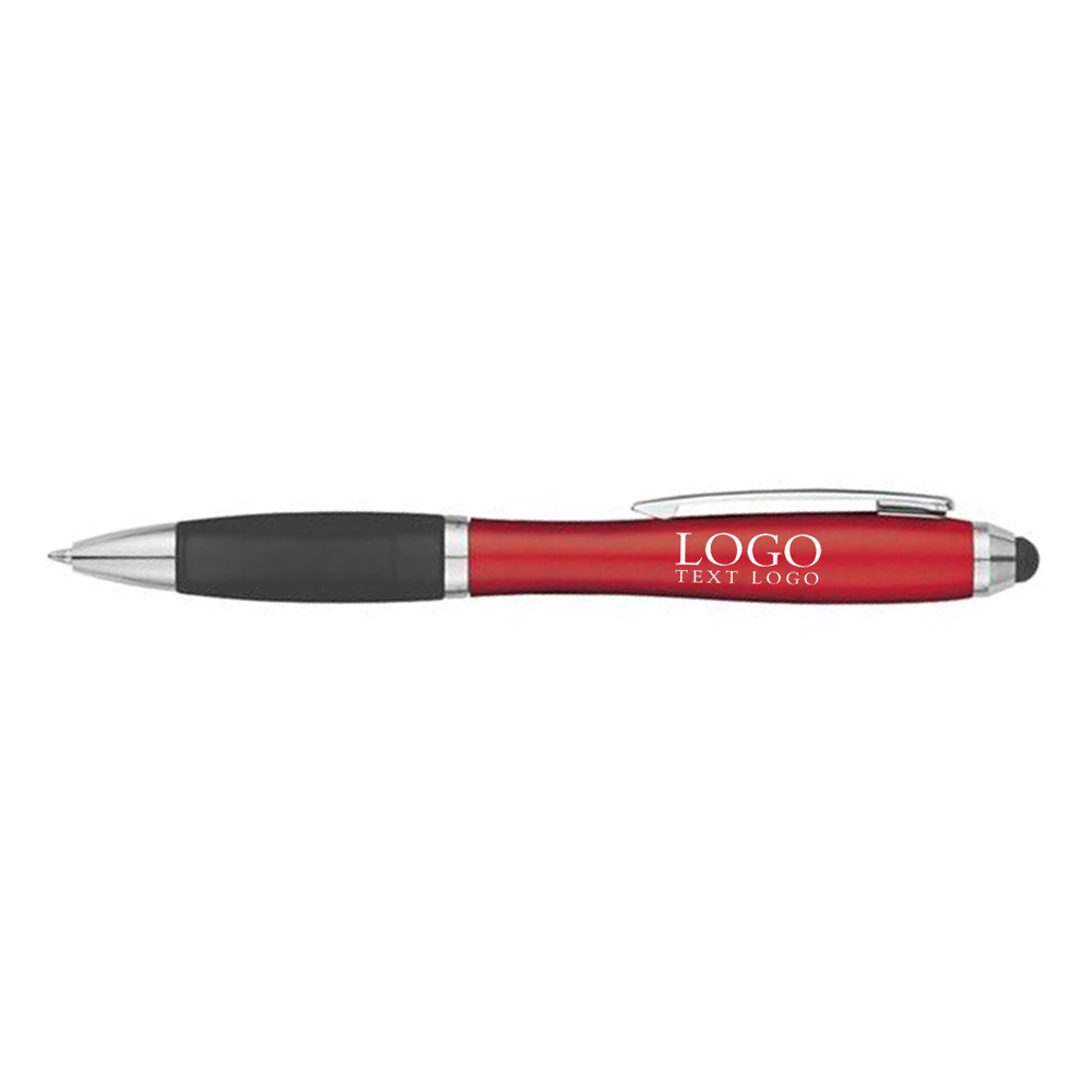Promotional Satin Stylus Twist Pen Red With Logo