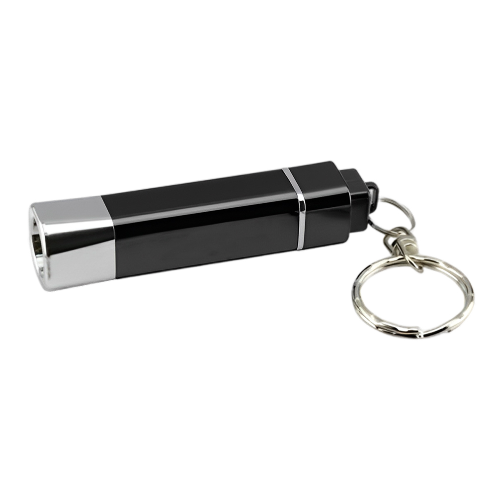 Marketing Square LED Flashlight Keychain Black