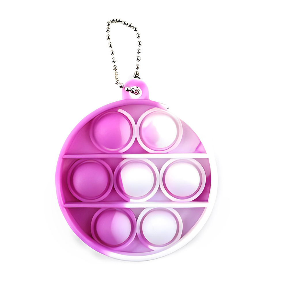 Push Popping Bubble Keychain Pink