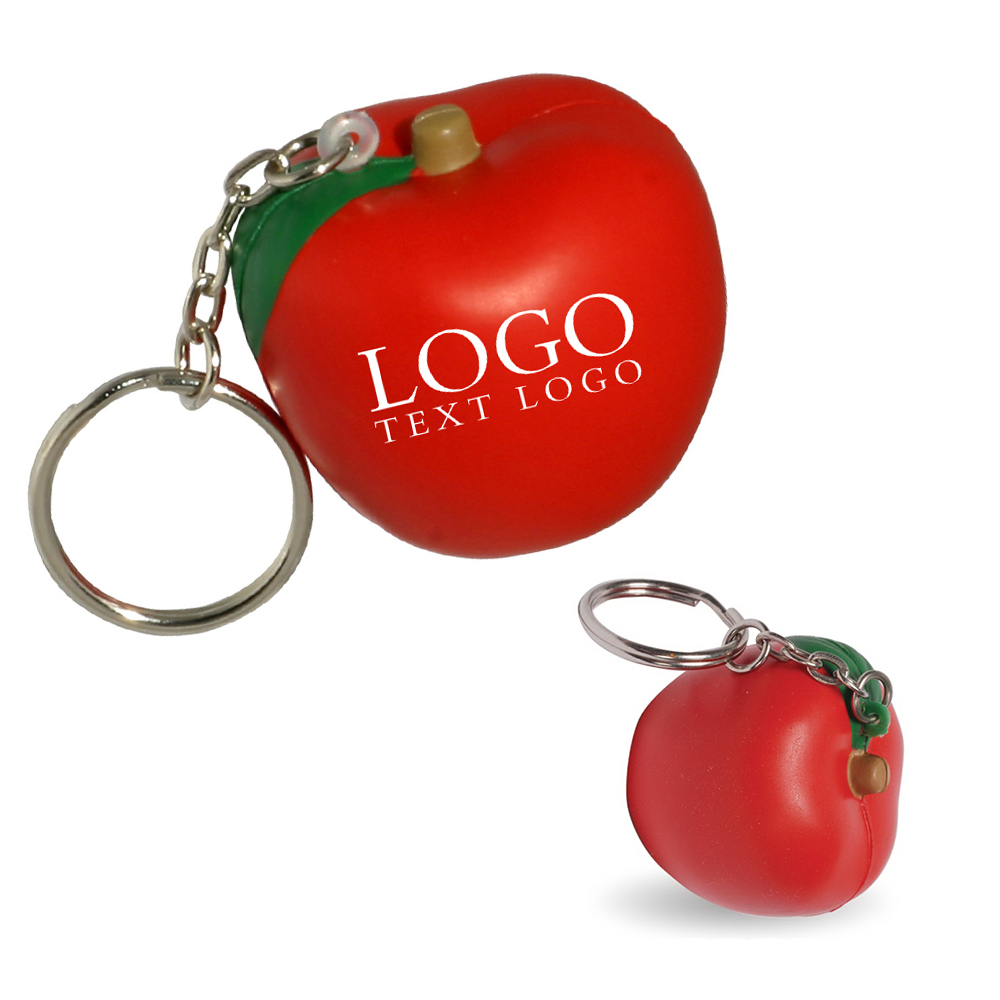 Apple Stress Reliever Key Chain With Logo-Group