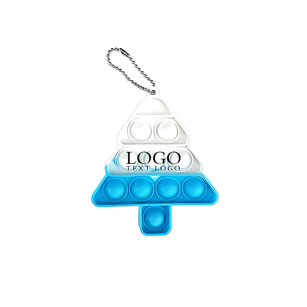 Christmas Tree Toy Keychain Logo Blue