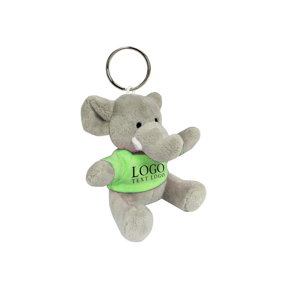 Mini Elephant Key Chain Lime With Logo