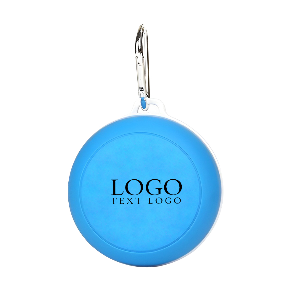 Carabiner Wireless Speaker Keychains Logo Blue