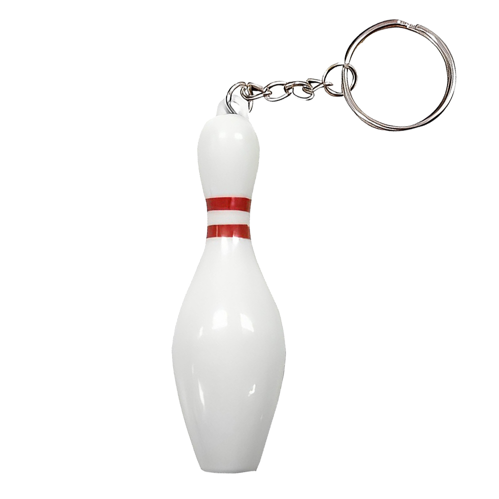 Marketing Bowling Pin Keychain White