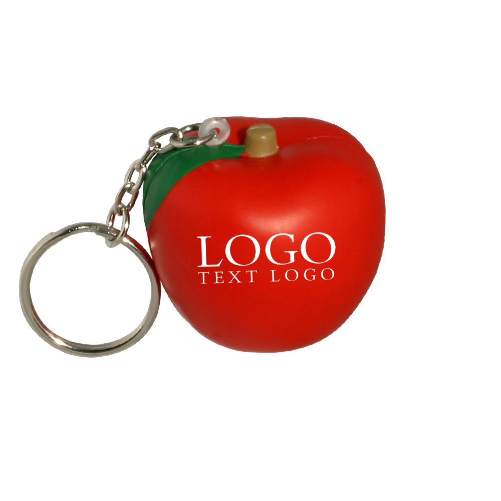 Apple Stress Reliever Key Chain With Logo