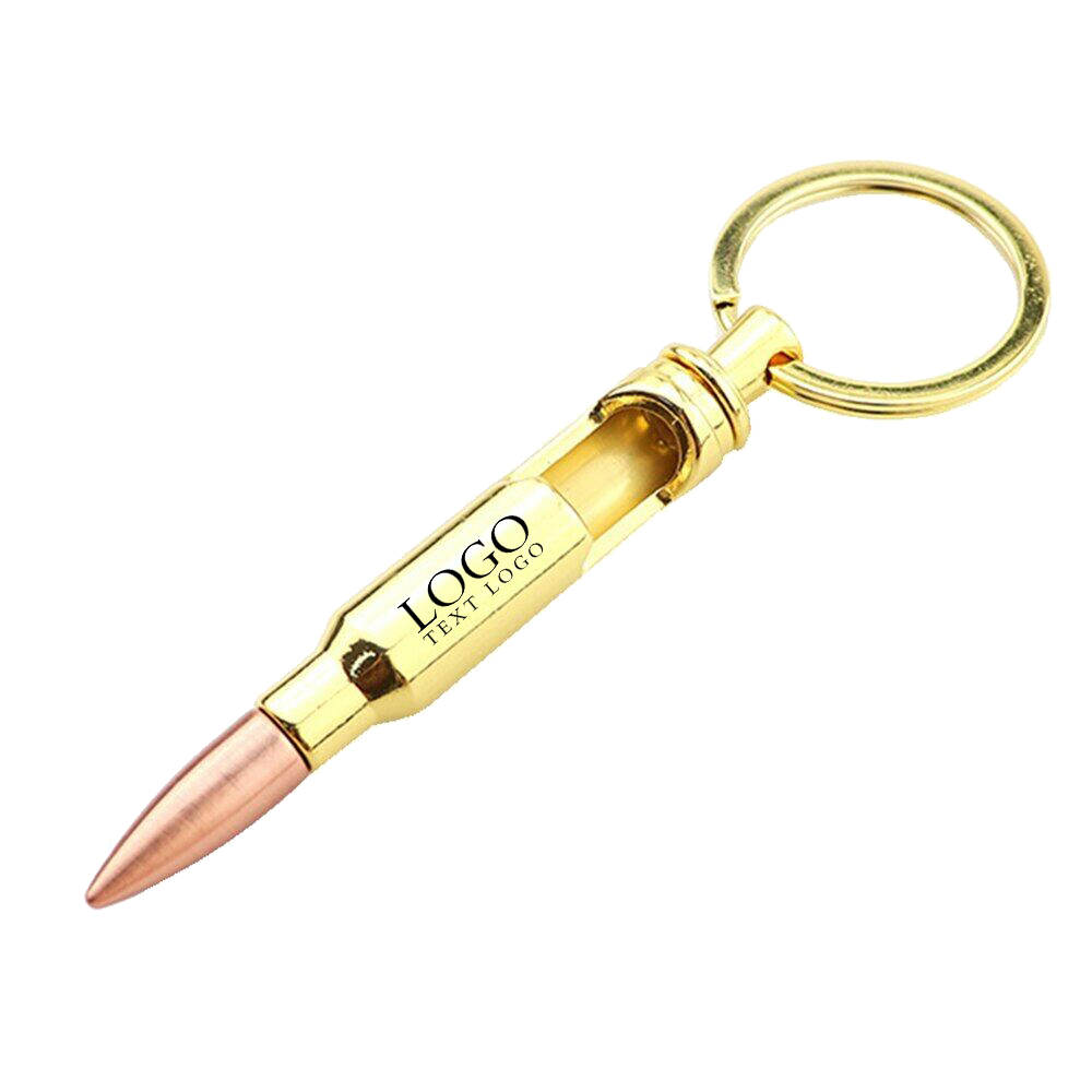 Bullet Bottle Opener Keychain Logo