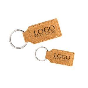 Rectangle Cork Keychain
