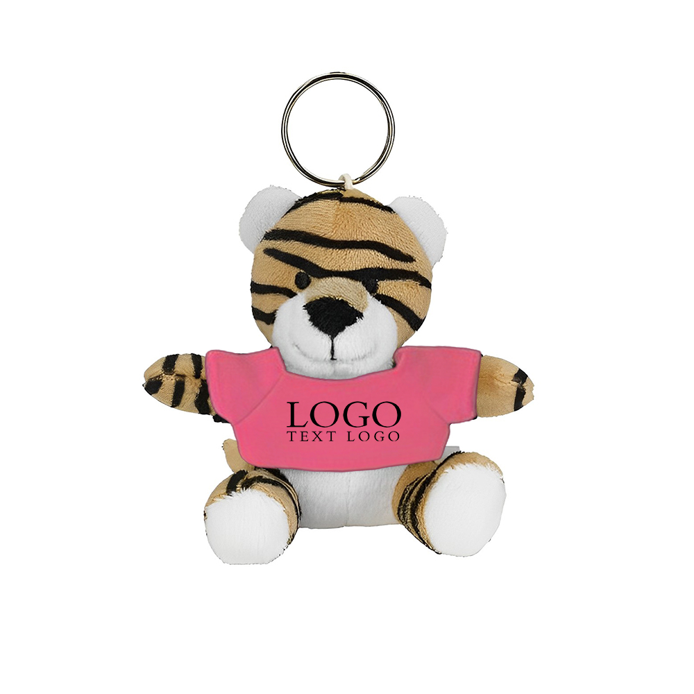 Mini Tiger Key Chain Pink With Logo