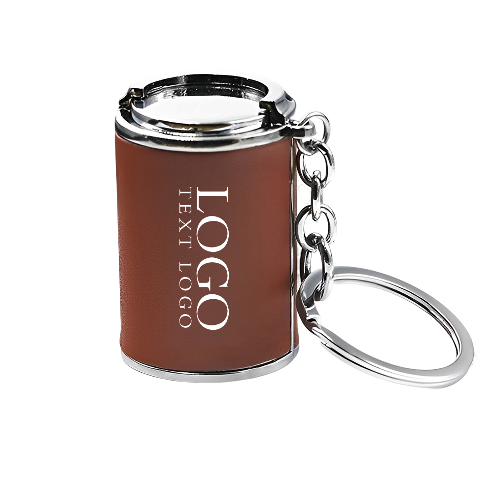 Marketing Metal Money Box with Key Chain Brown With Logo