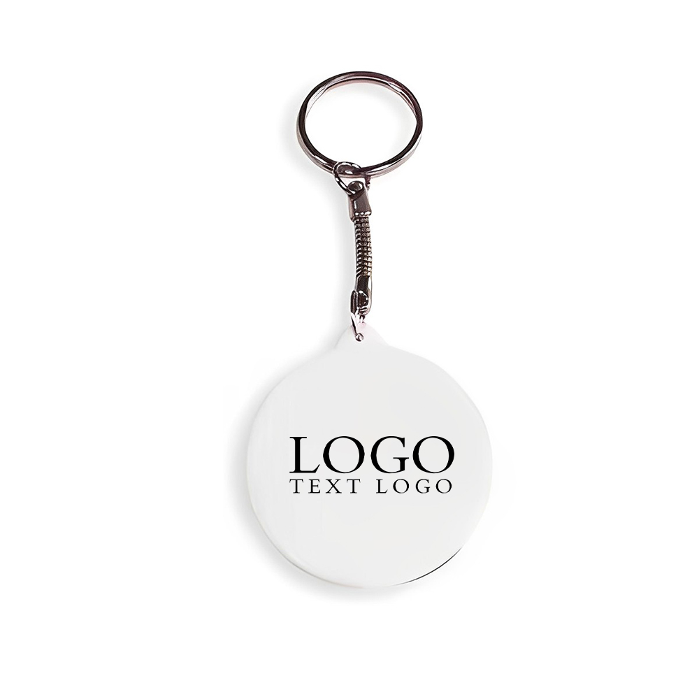 3 in Key Chain Logo White