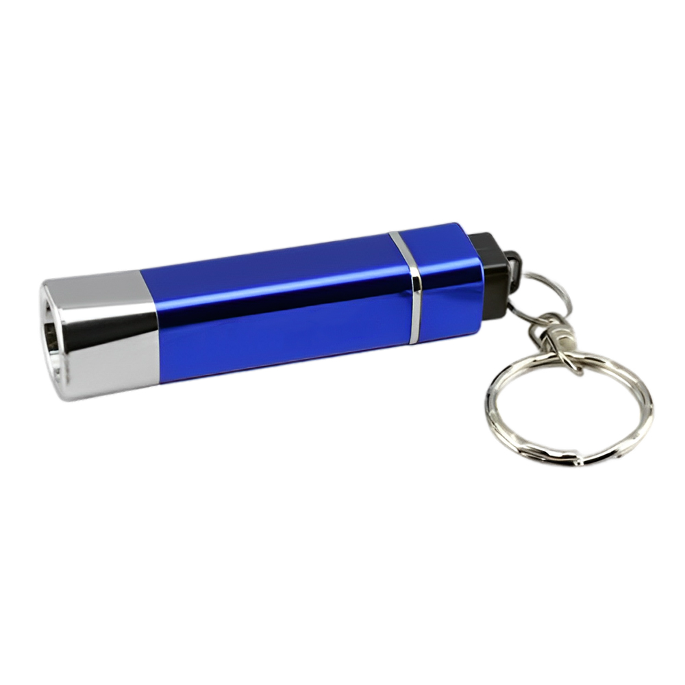 Marketing Square LED Flashlight Keychain Blue