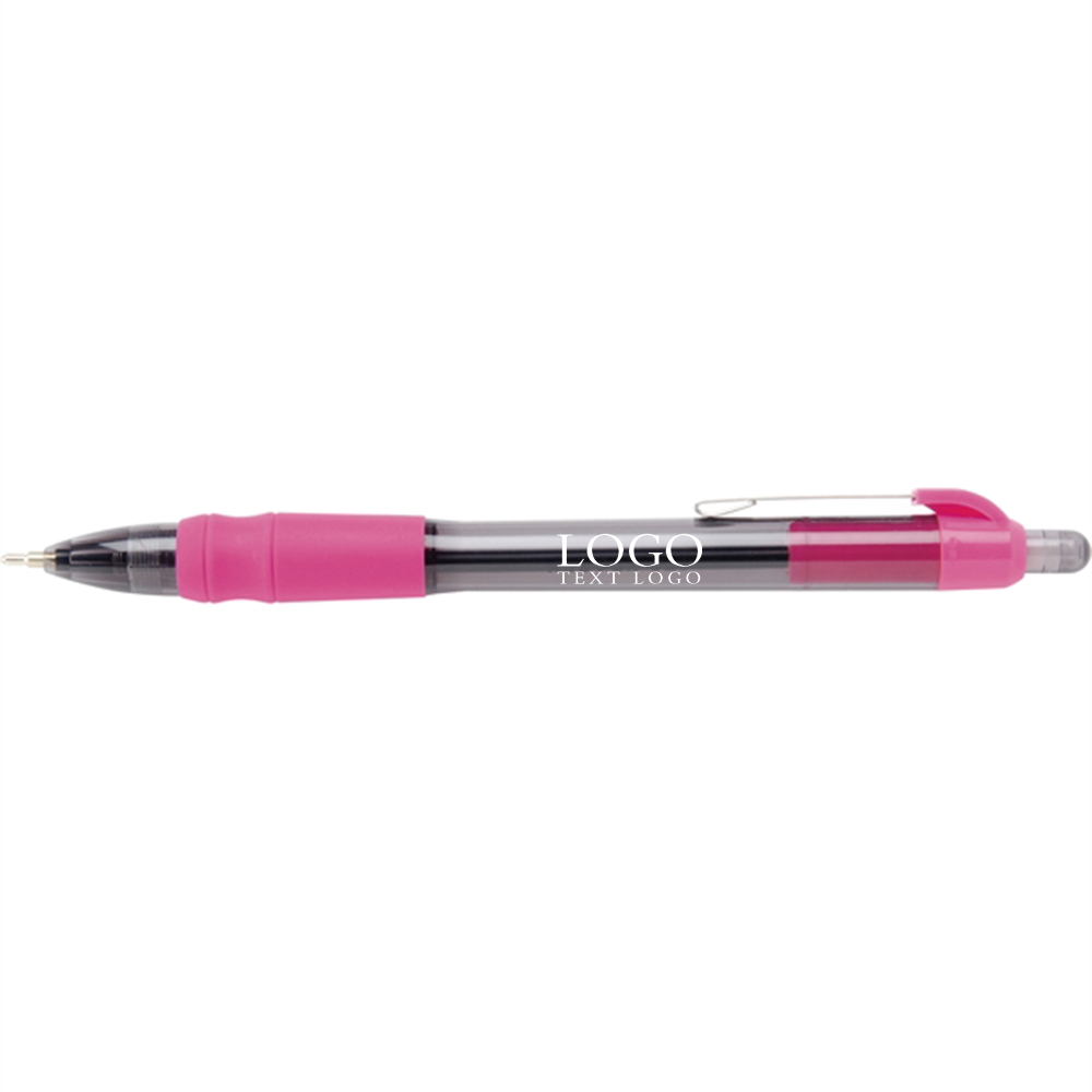 Marketing MaxGlide Tropical Click Pens Hot Pink With Logo