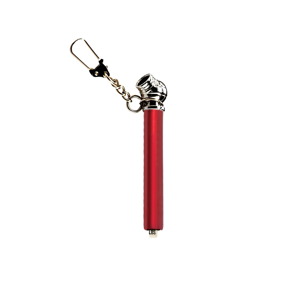 Aluminum Mini Tire Gauge With Key Chain Red