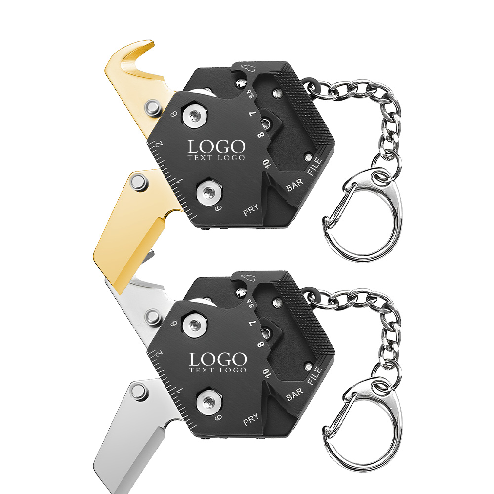 Hexagon Folding Knife Keychain Group