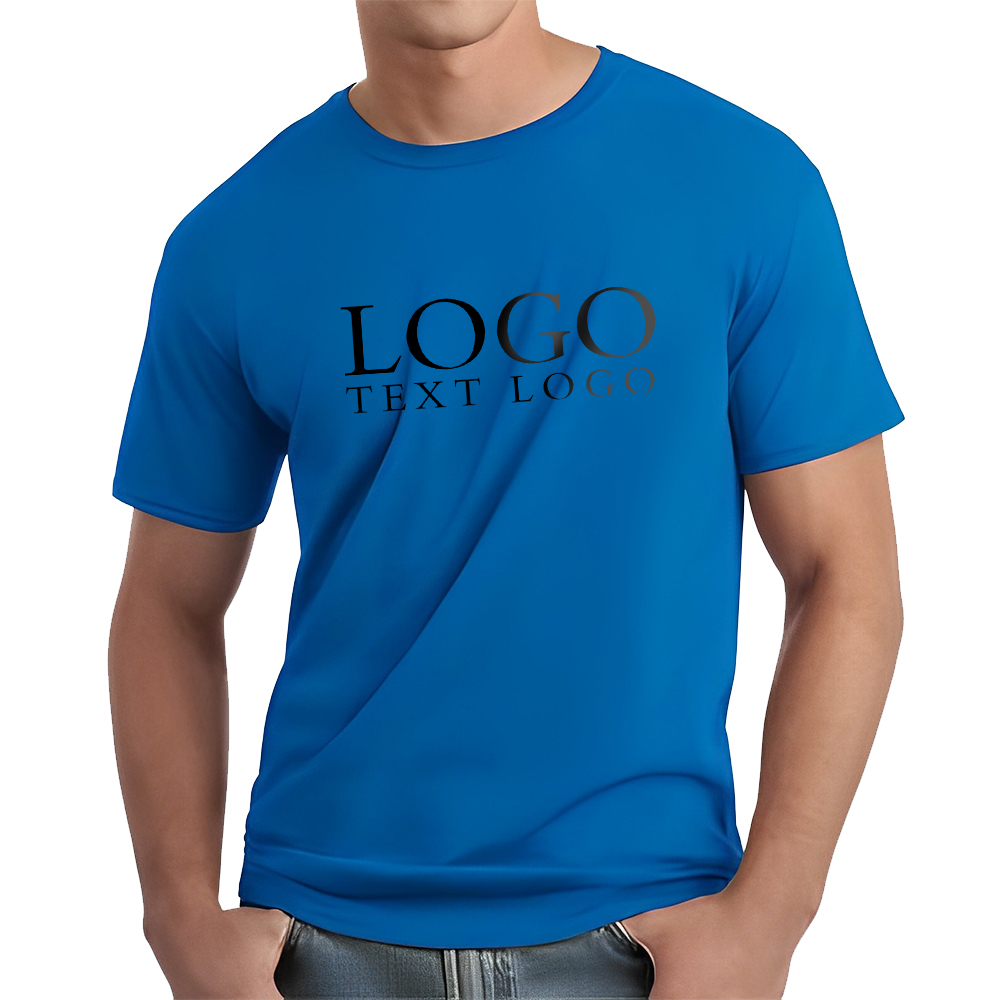Blue Custom Softstyle Semi-Fitted Adult T-Shirt 4