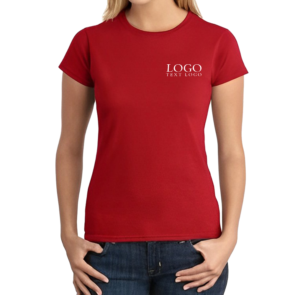 Red Ladies' Softstyle Junior Fit T-Shirt With Logo