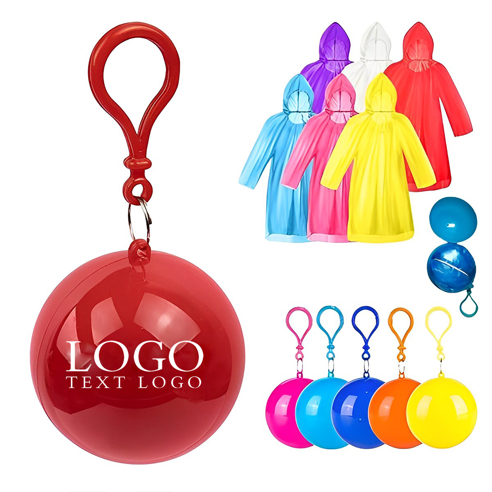 Raincoat Ball Keychain Red Group