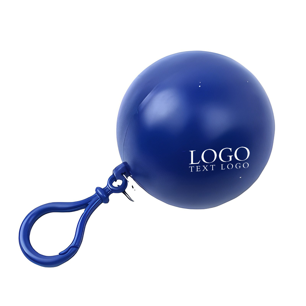 Raincoat Ball Keychain Blue Logo