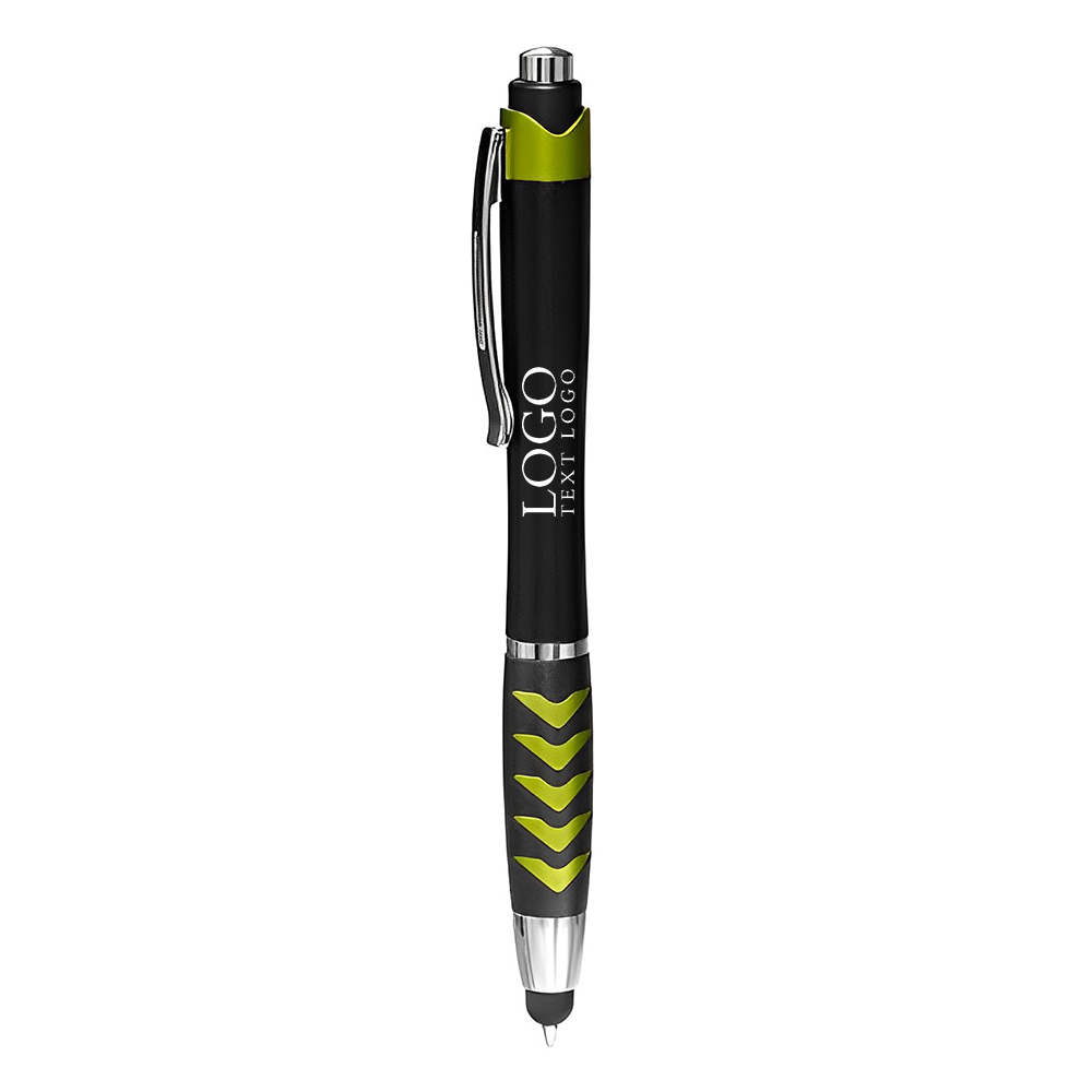 Green Plastic Arrow Stylus Pen With Logo