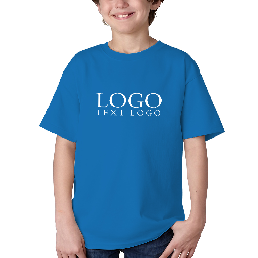 Royal Blue Ultra Cotton Youth T-Shirt With Logo