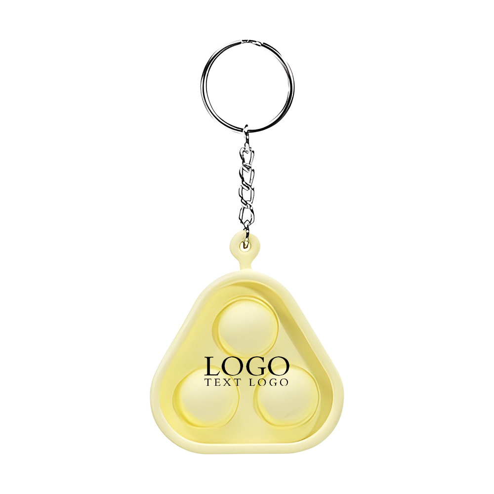 Silicone Triangular Key Chain Logo Yellow
