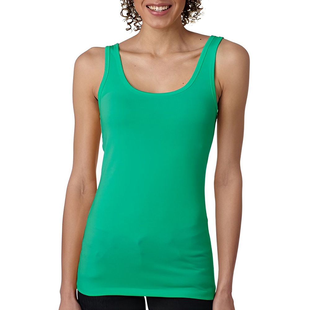 Next Level 4.3 oz. Ladies' Jersey Tank Tops Green Front