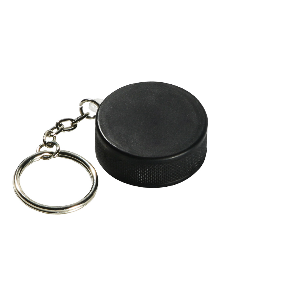 Hockey Puck Stress Reliever Key Chain
