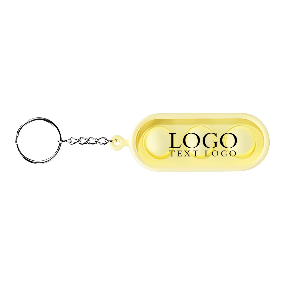 Traffic Light Silicone Toy Keychains Logo Yellow