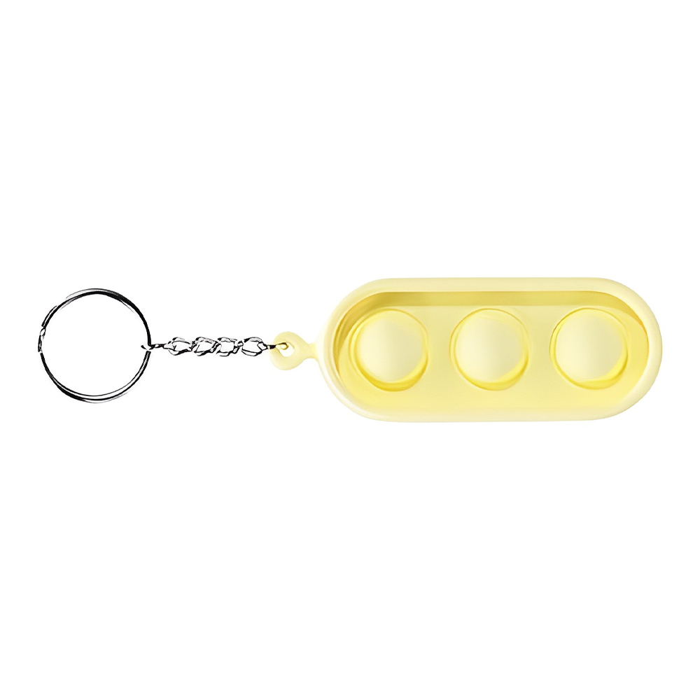 Traffic Light Silicone Toy Keychains Yellow