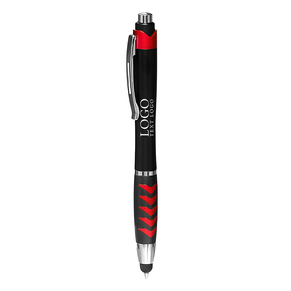 Red Plastic Arrow Stylus Pen With Logo