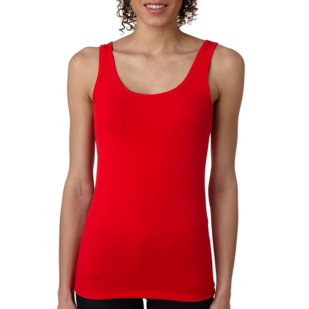 Next Level 4.3 oz. Ladies' Jersey Tank Tops Red Front