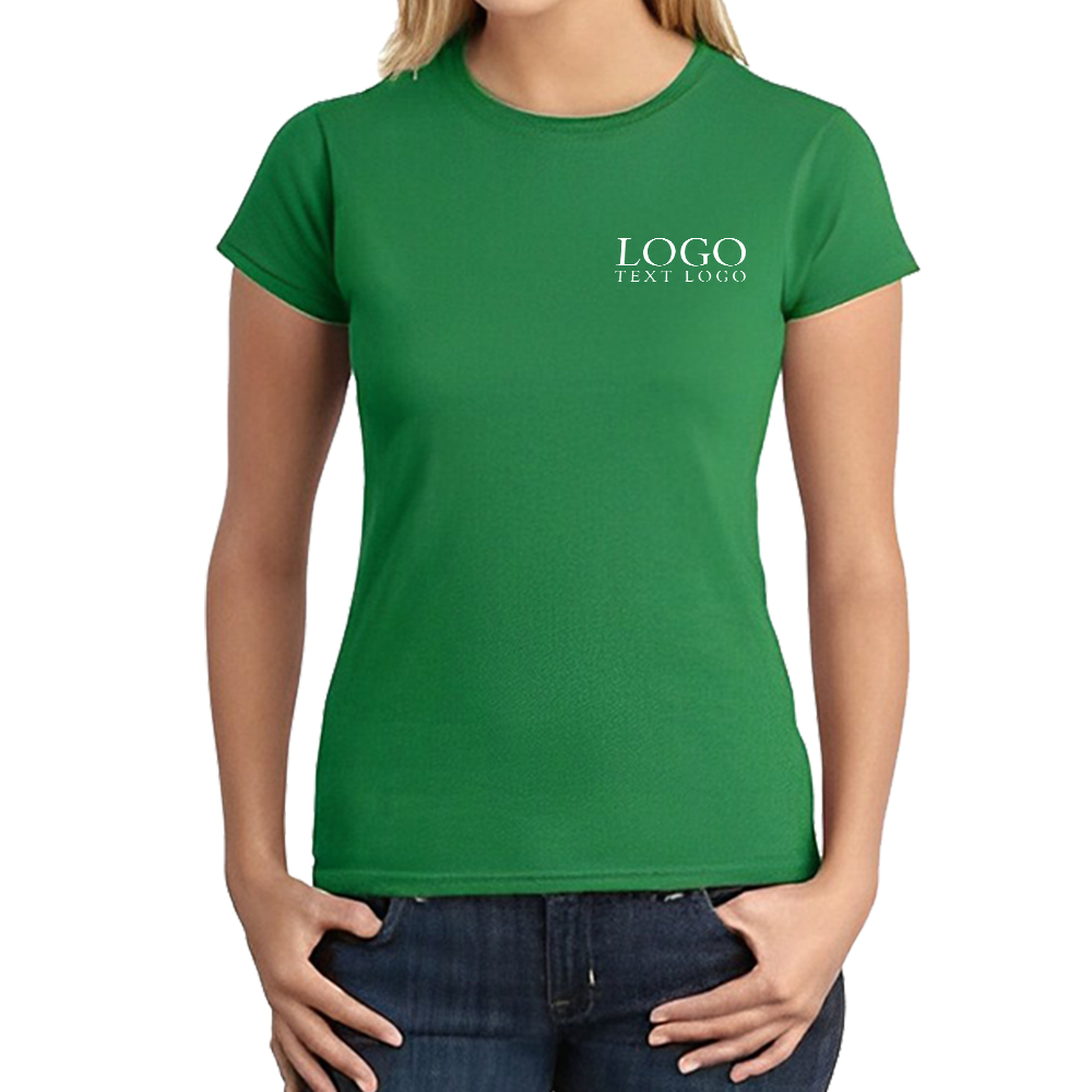 Green Ladies' Softstyle Junior Fit T-Shirt With Logo